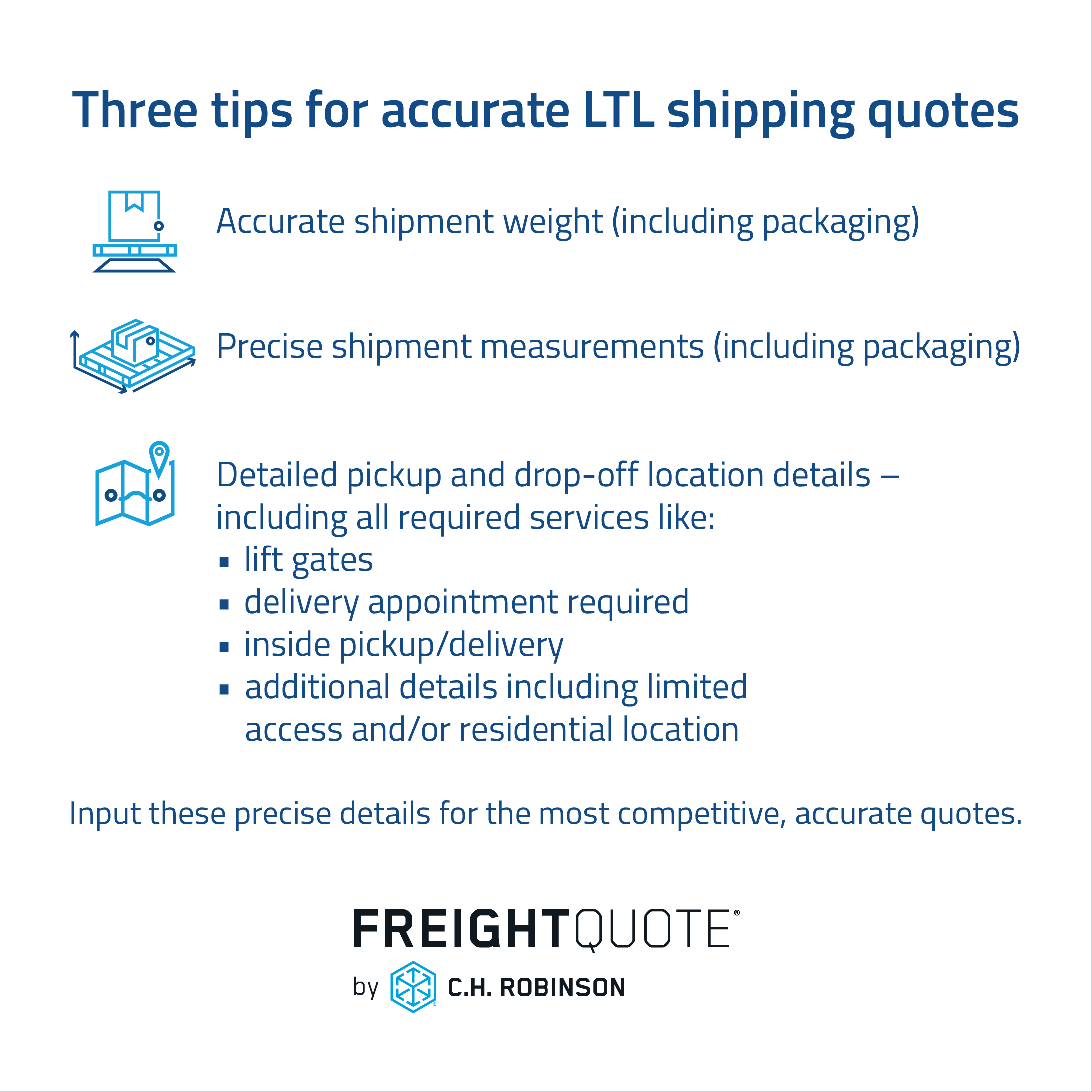 Three tips for accurate LTL shipping quotes